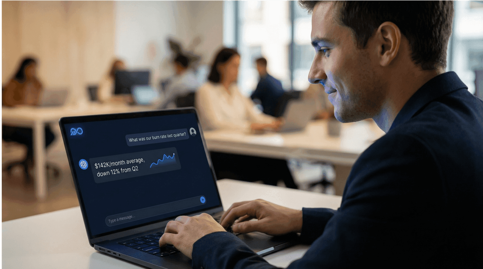 AI Copilot in action - natural language financial queries with instant intelligent responses
